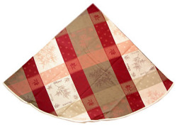 French Jacquard tablecloth, Teflon (Cadolive. taupe × bordeaux)